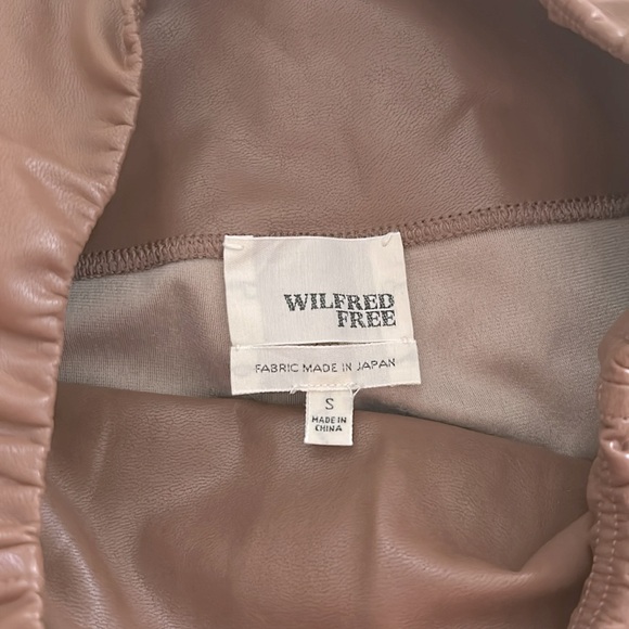 Aritzia Wilfred Daria Colour Cognac Faux Leather Leggings Size Small - Picture 5 of 11